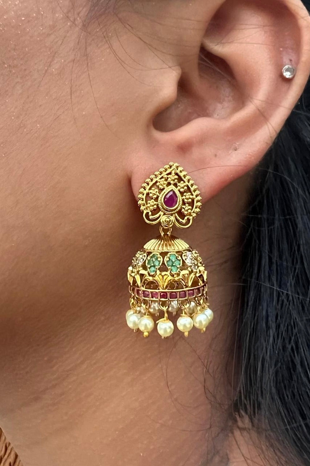 stone jhumka