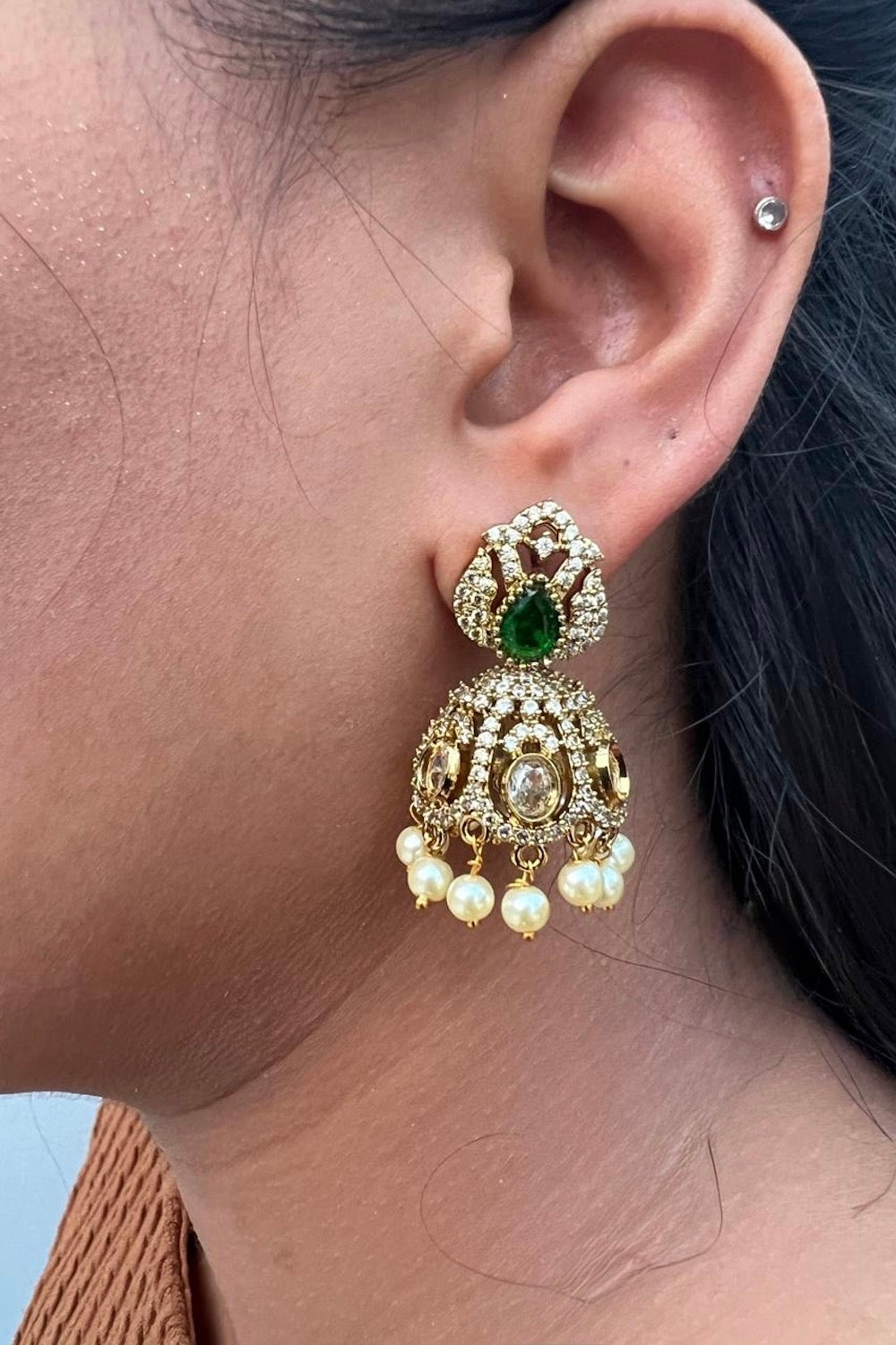 zirconia jhumka