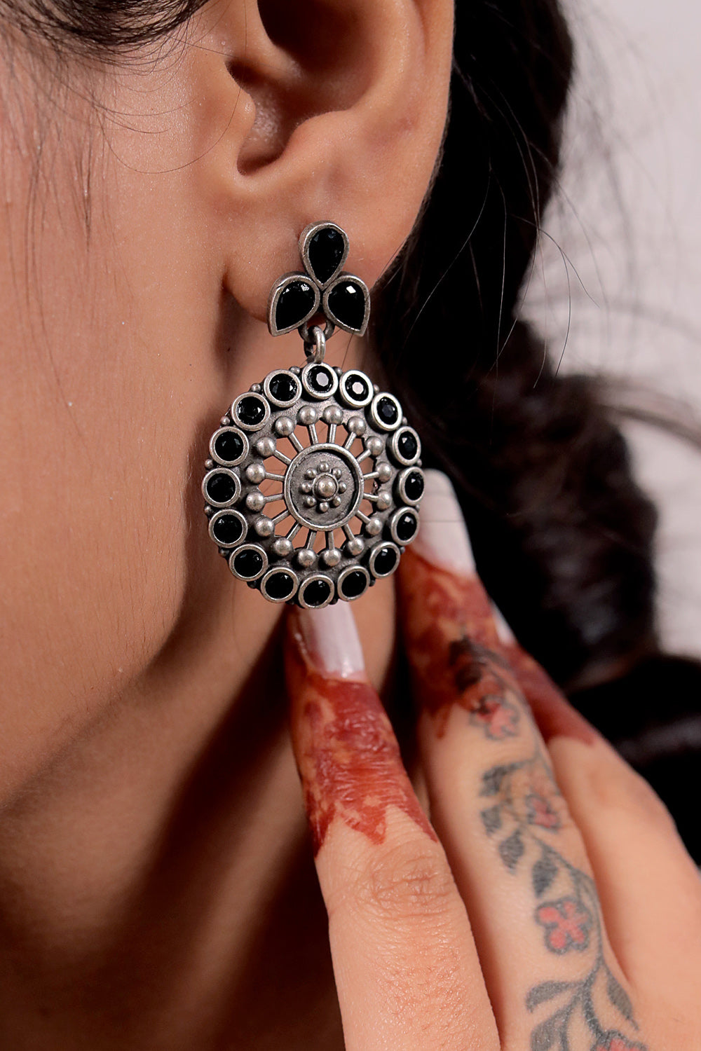 stone studded earrings