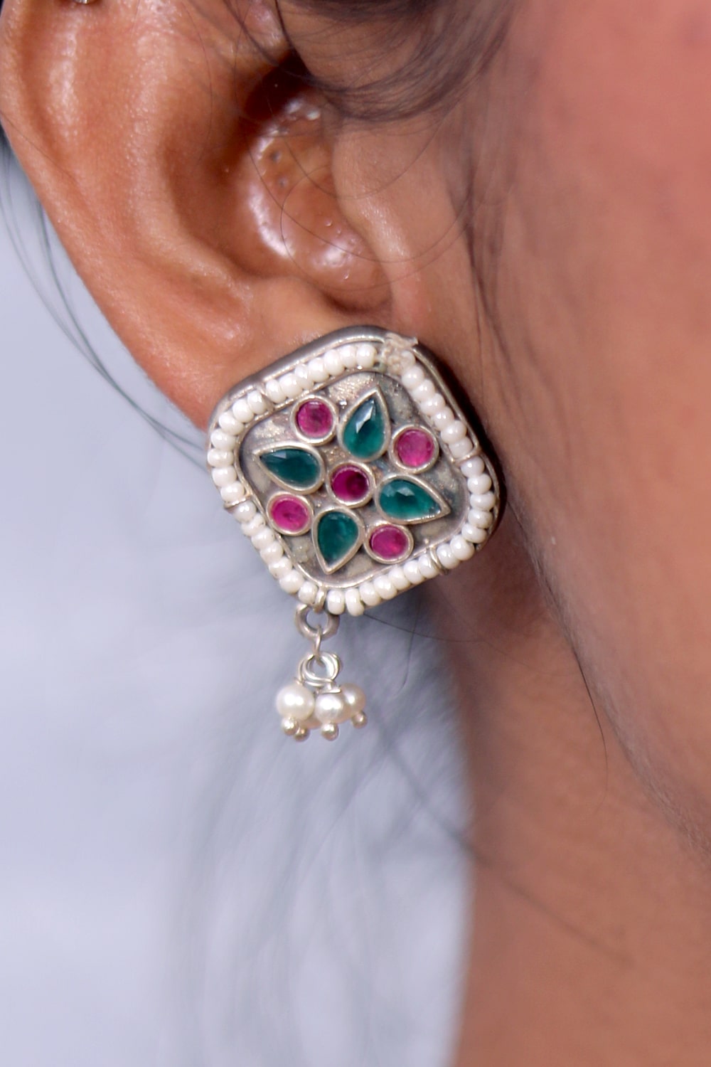 redgreen earrings