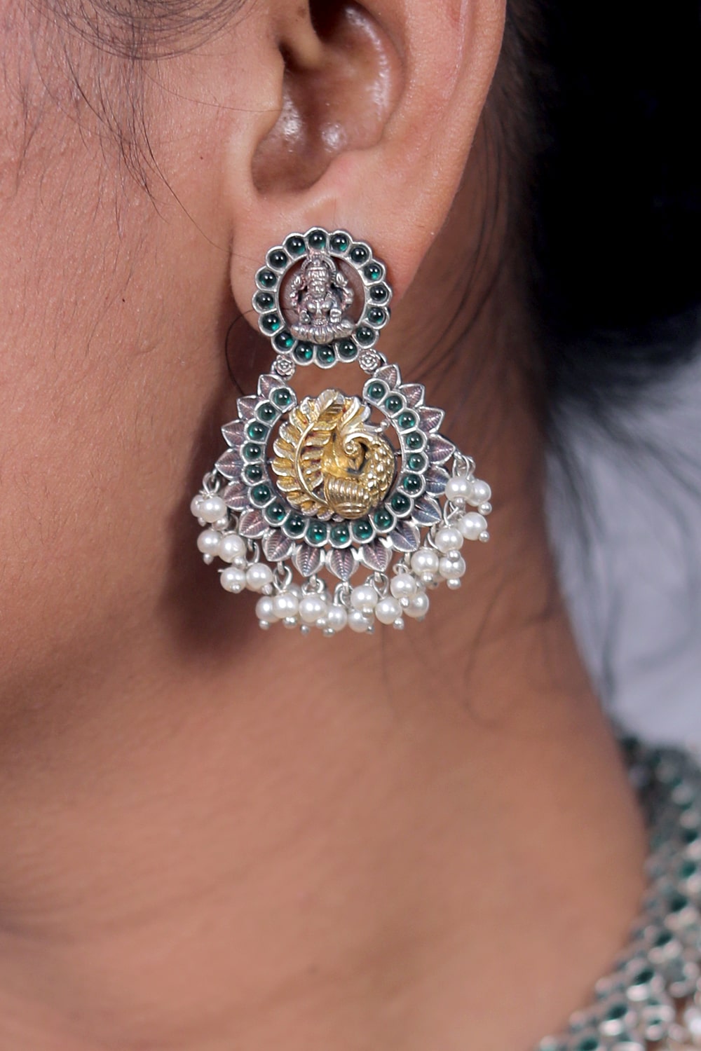 oxidised silver temple jewelry