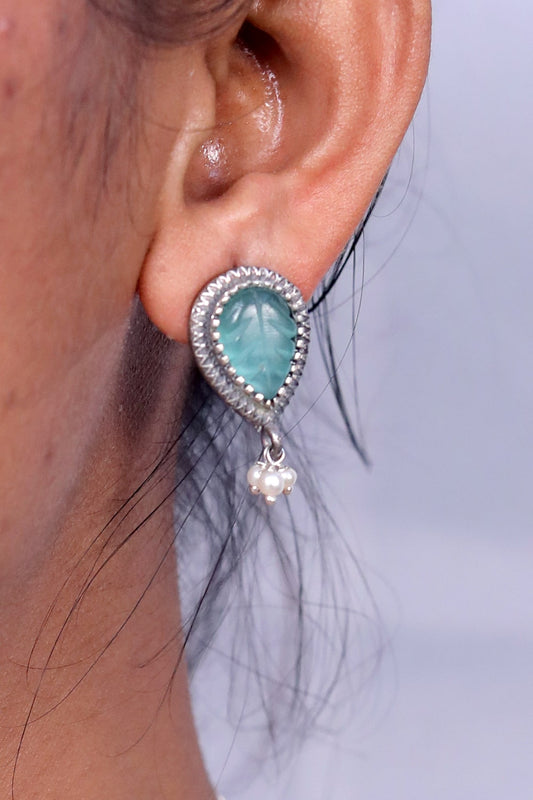 Tribal medium length necklace earrings set trcnes230430