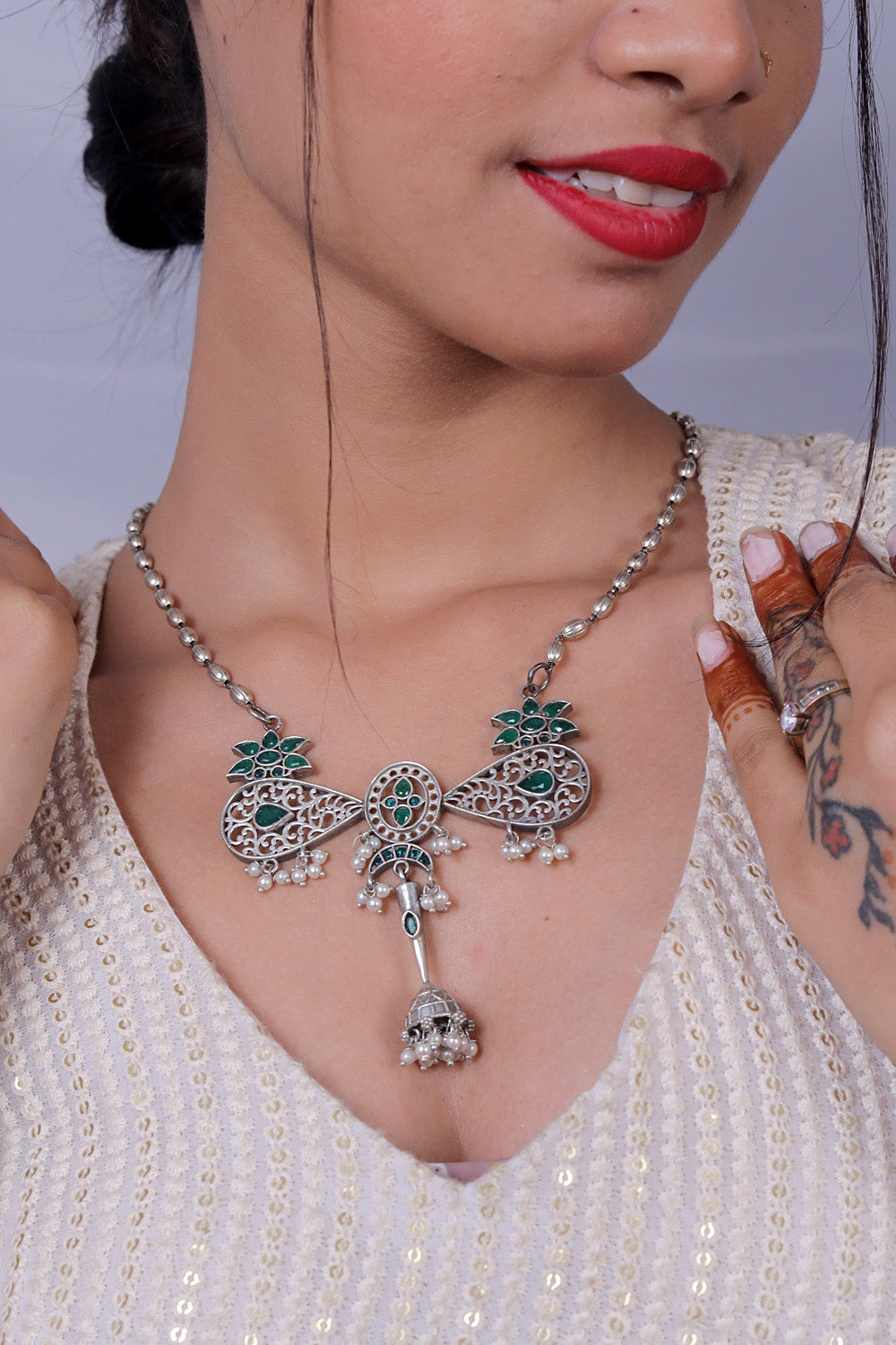 lightweight brass necklace
