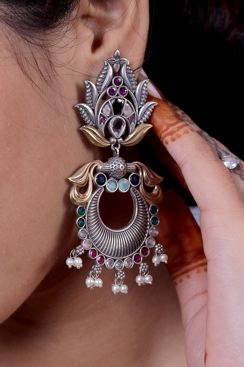NAVRATNA EARRINGS