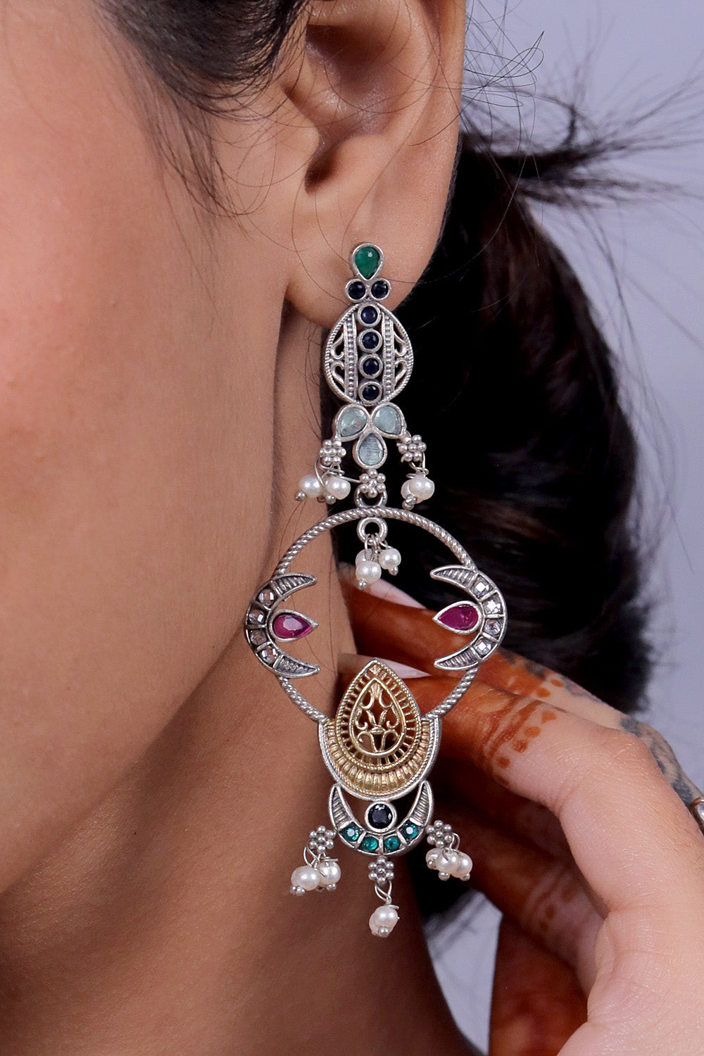 navratna earrings