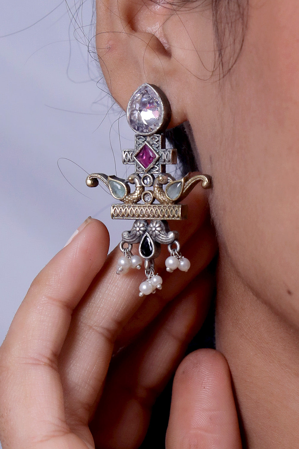 Tribal stud earrings trse230492