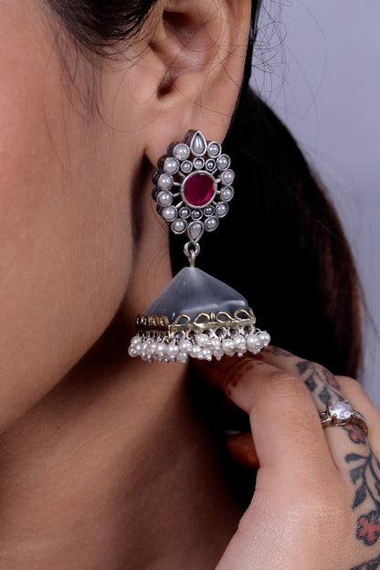 Tribal jhumka earrings trje230601