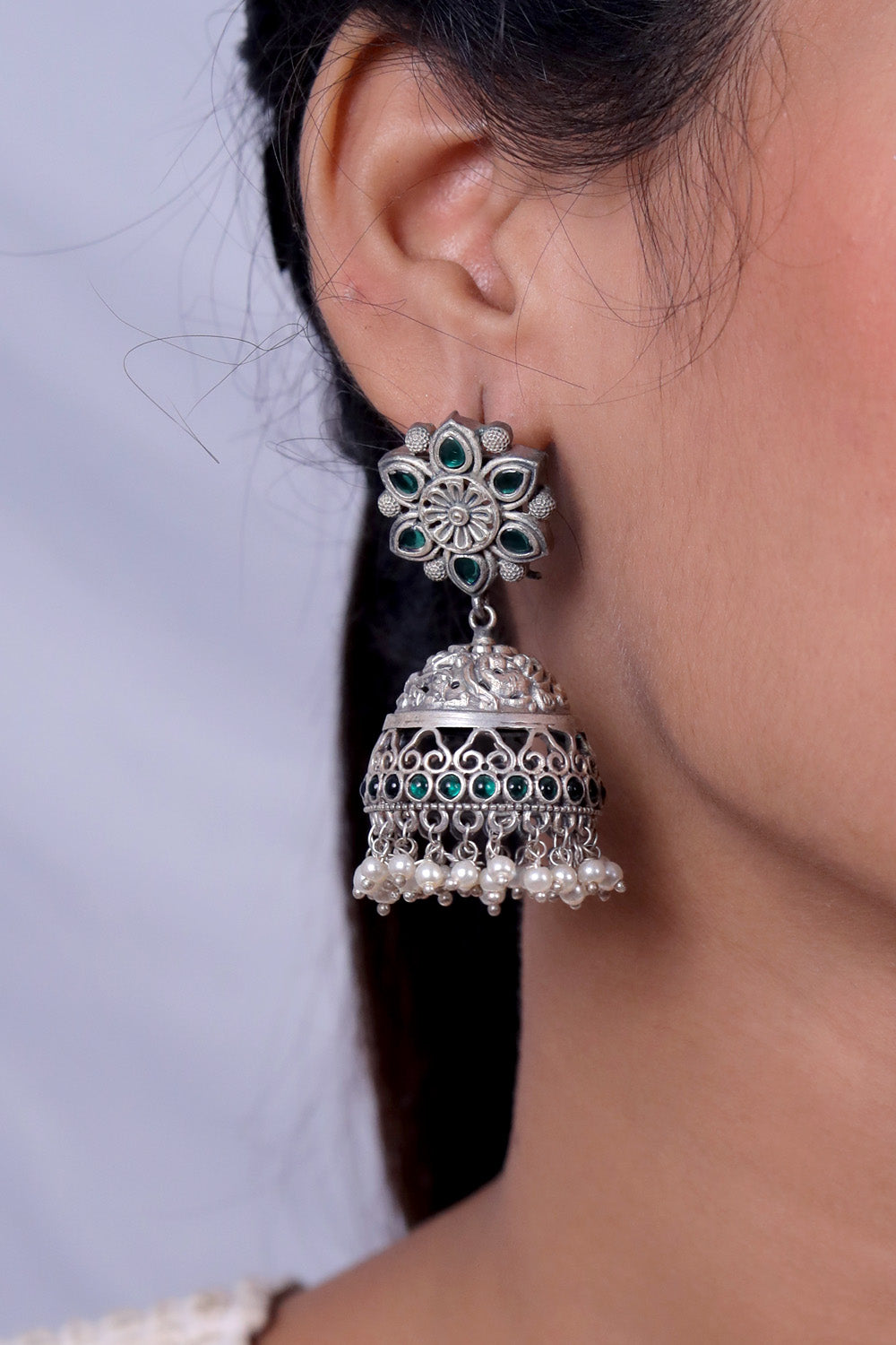 Tribal jhumka earrings trje230522