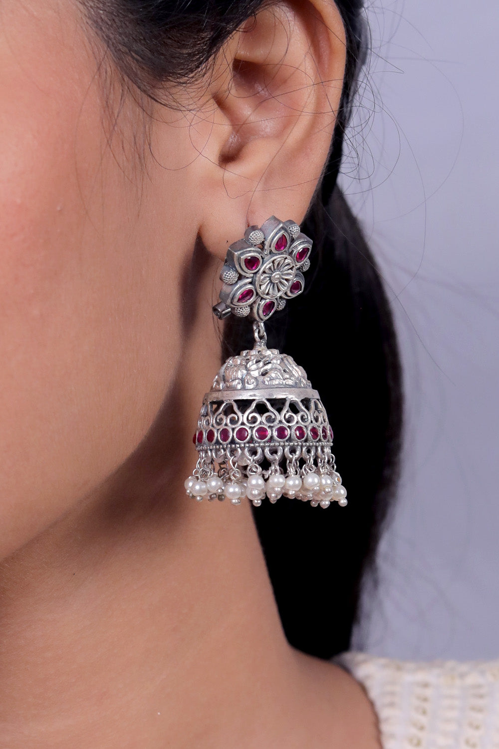 Tribal jhumka earrings trje230522