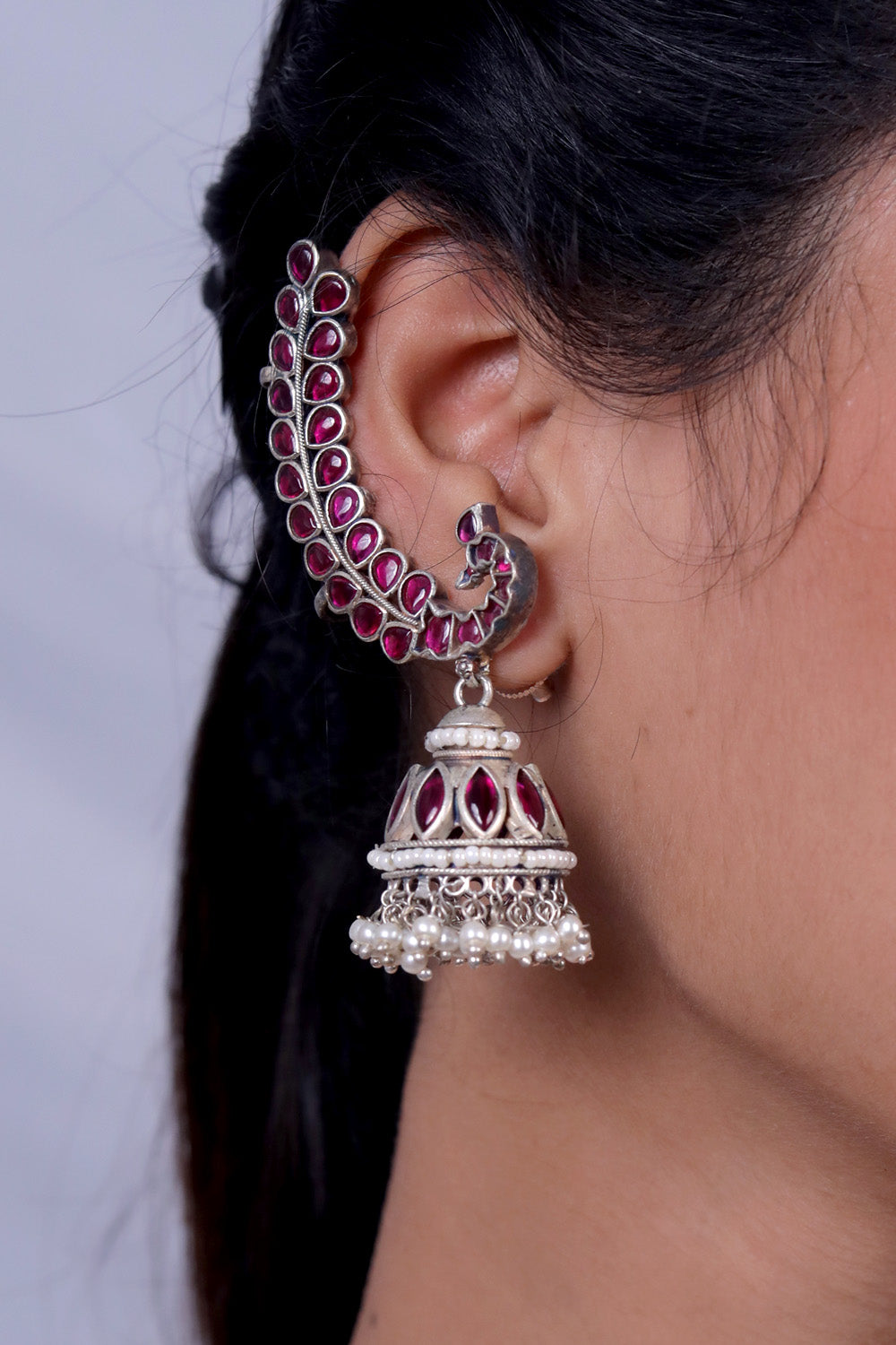 Tribal jhumka earrings trje230513