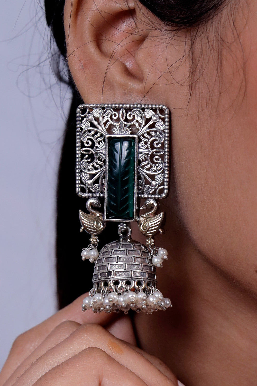 Tribal jhumka earrings trje230599