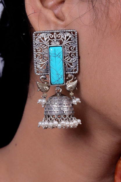 Tribal jhumka earrings trje230599