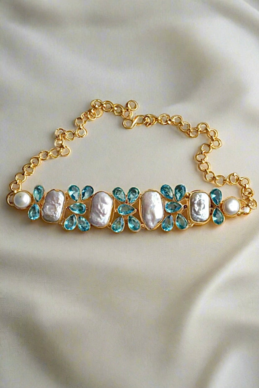 pearl sky blue set