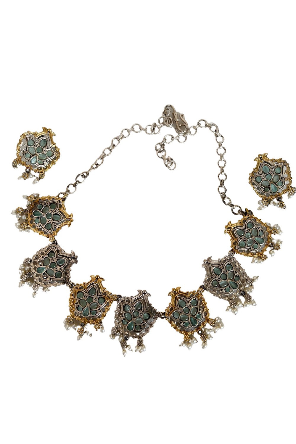 Tribal Choker Necklace Earrings Set trchnes230378