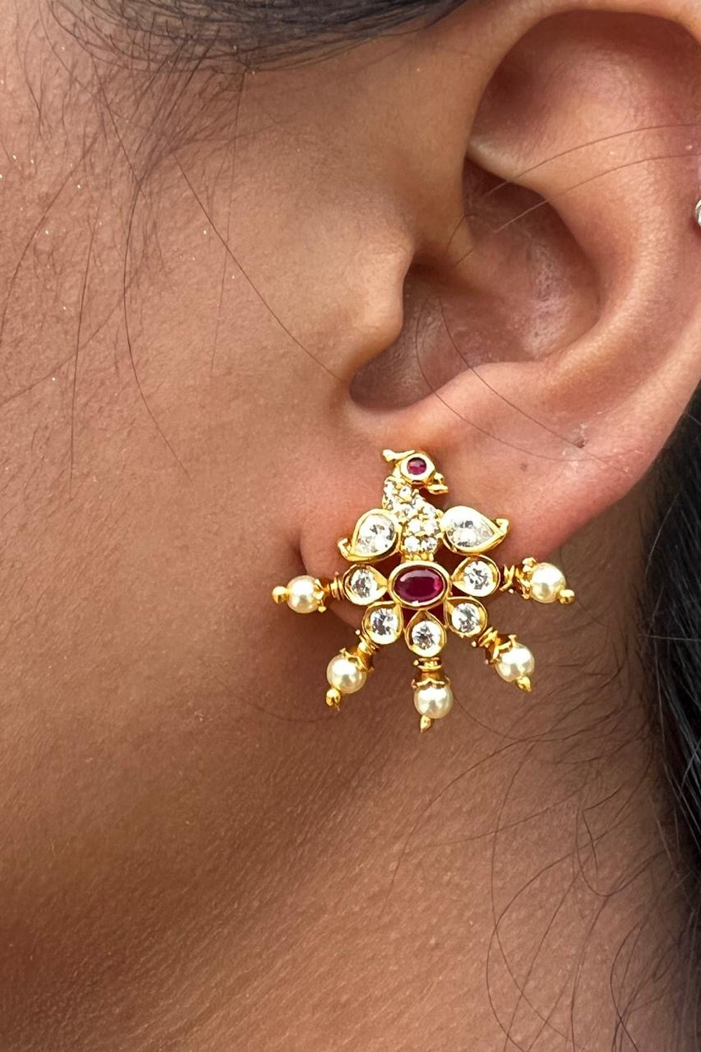 delicate temple earrings