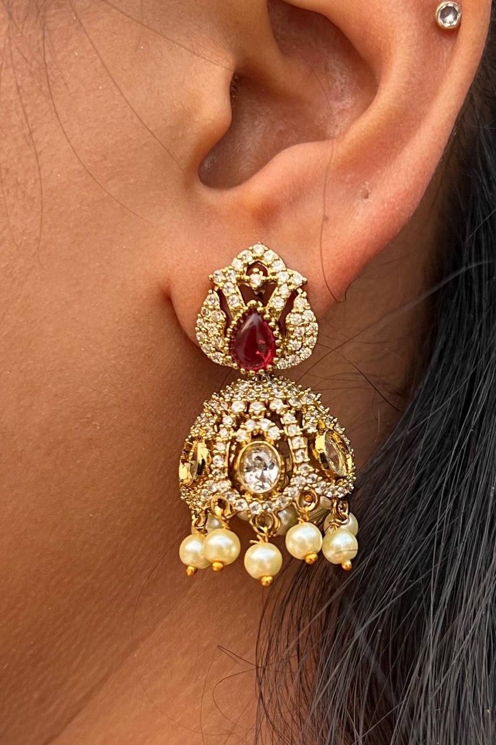real diamond jhumka