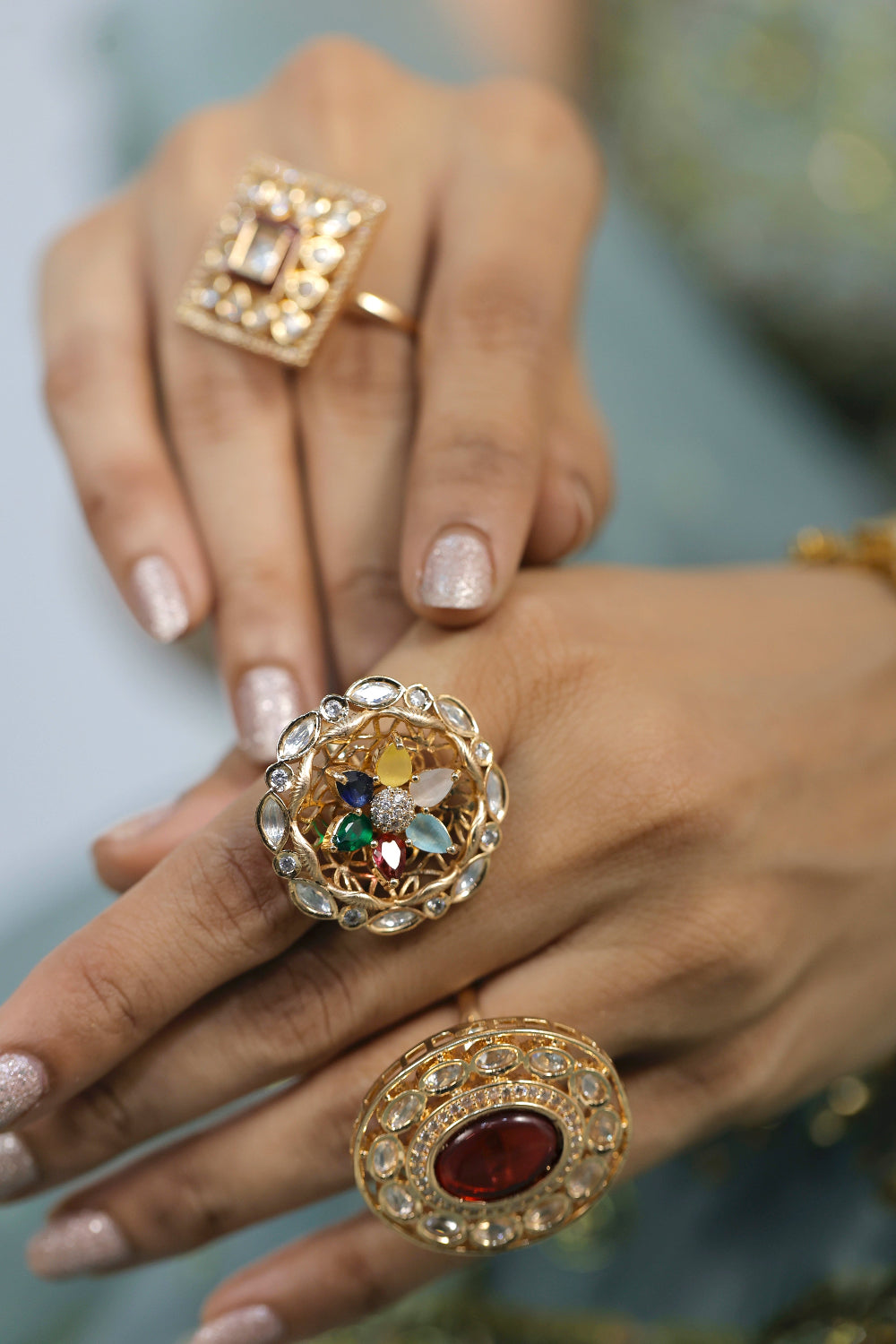 multicolour finger ring