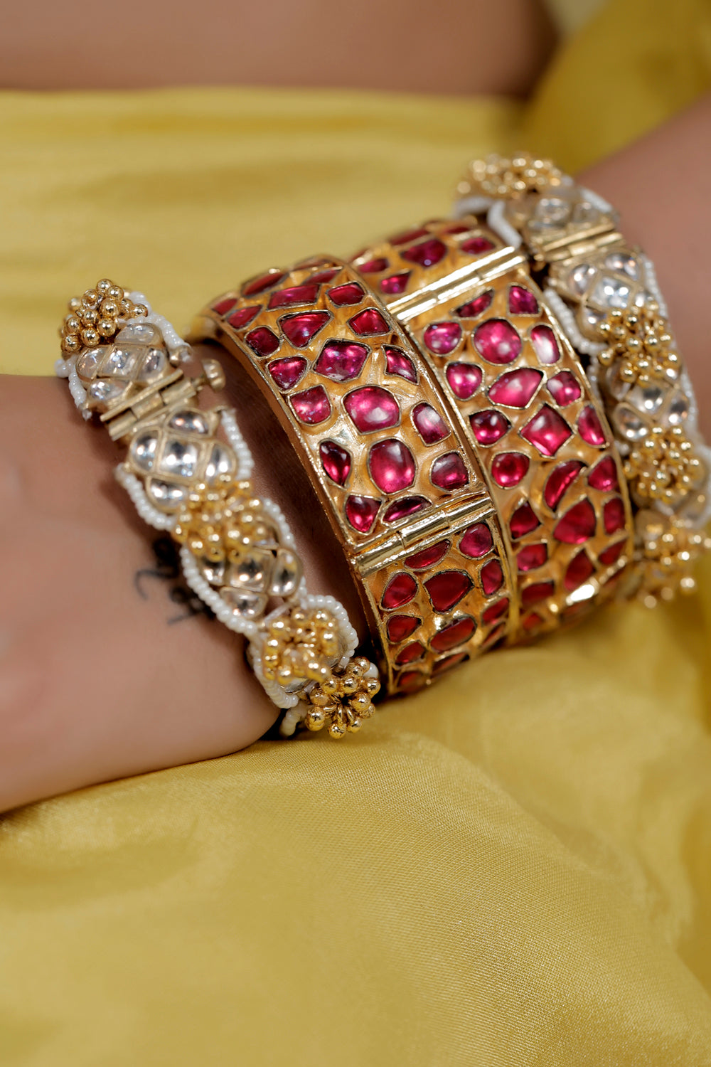kundan openable bangle