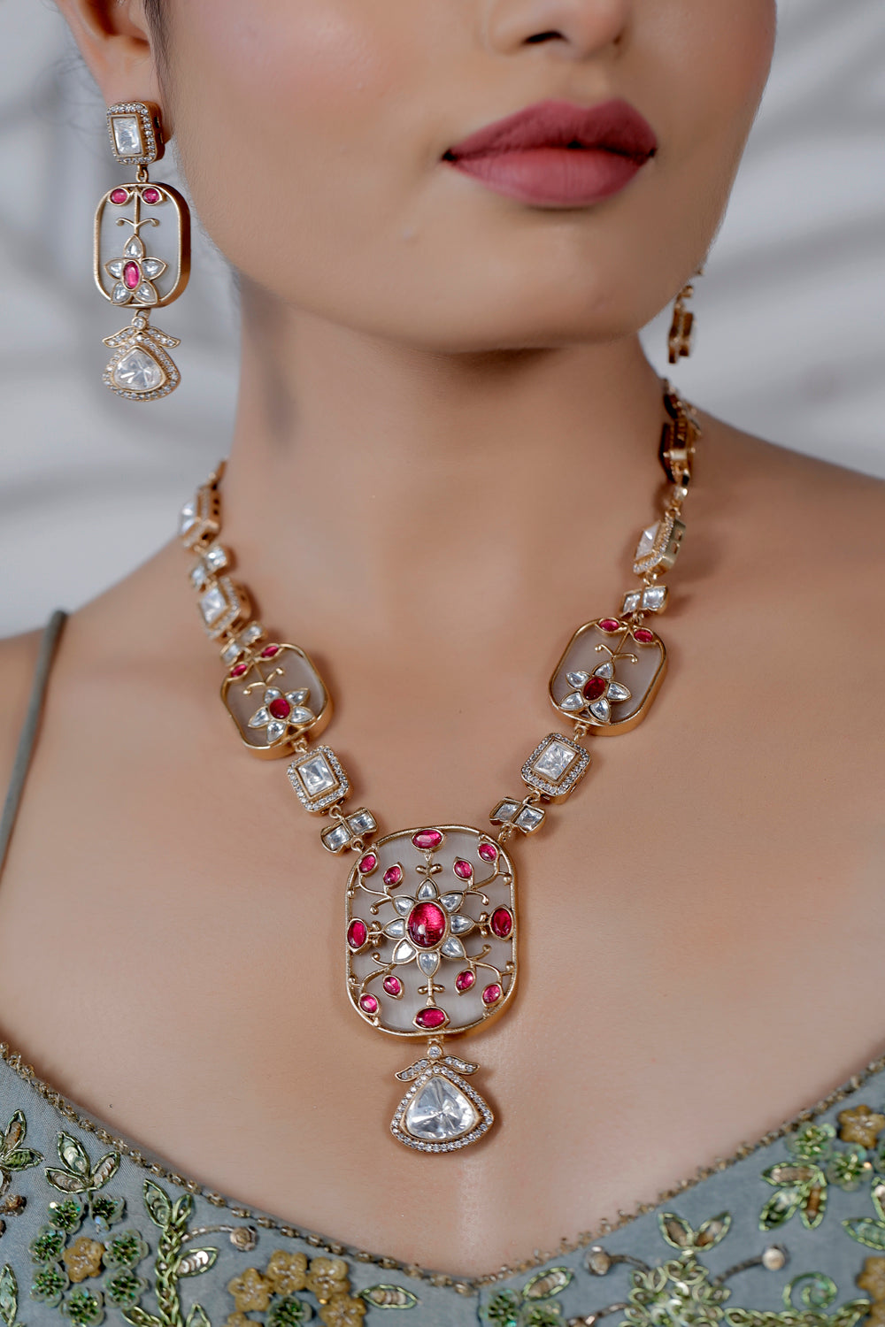 pota ruby mop ad necklace set
