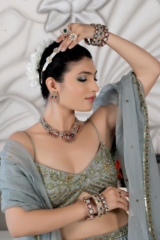 kundan jewellery look