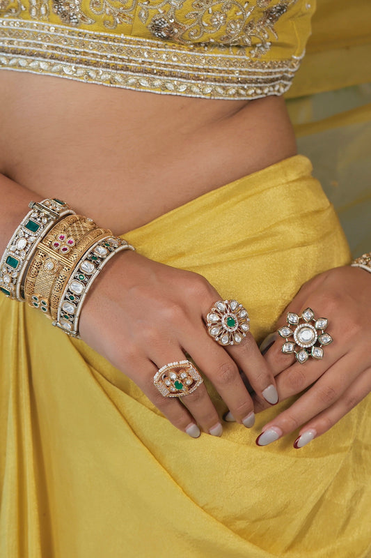 big size wedding wear indian finger ring
