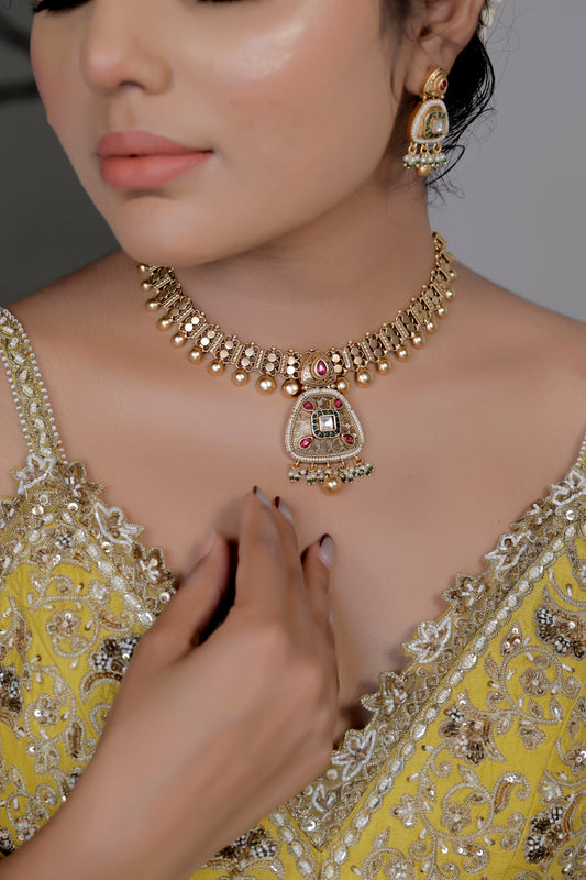 rajawadi royal gold necklace