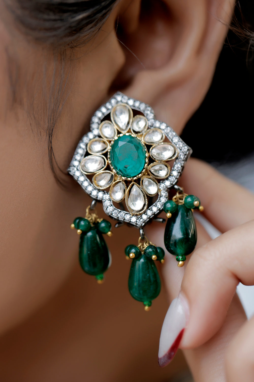 cz kundan set