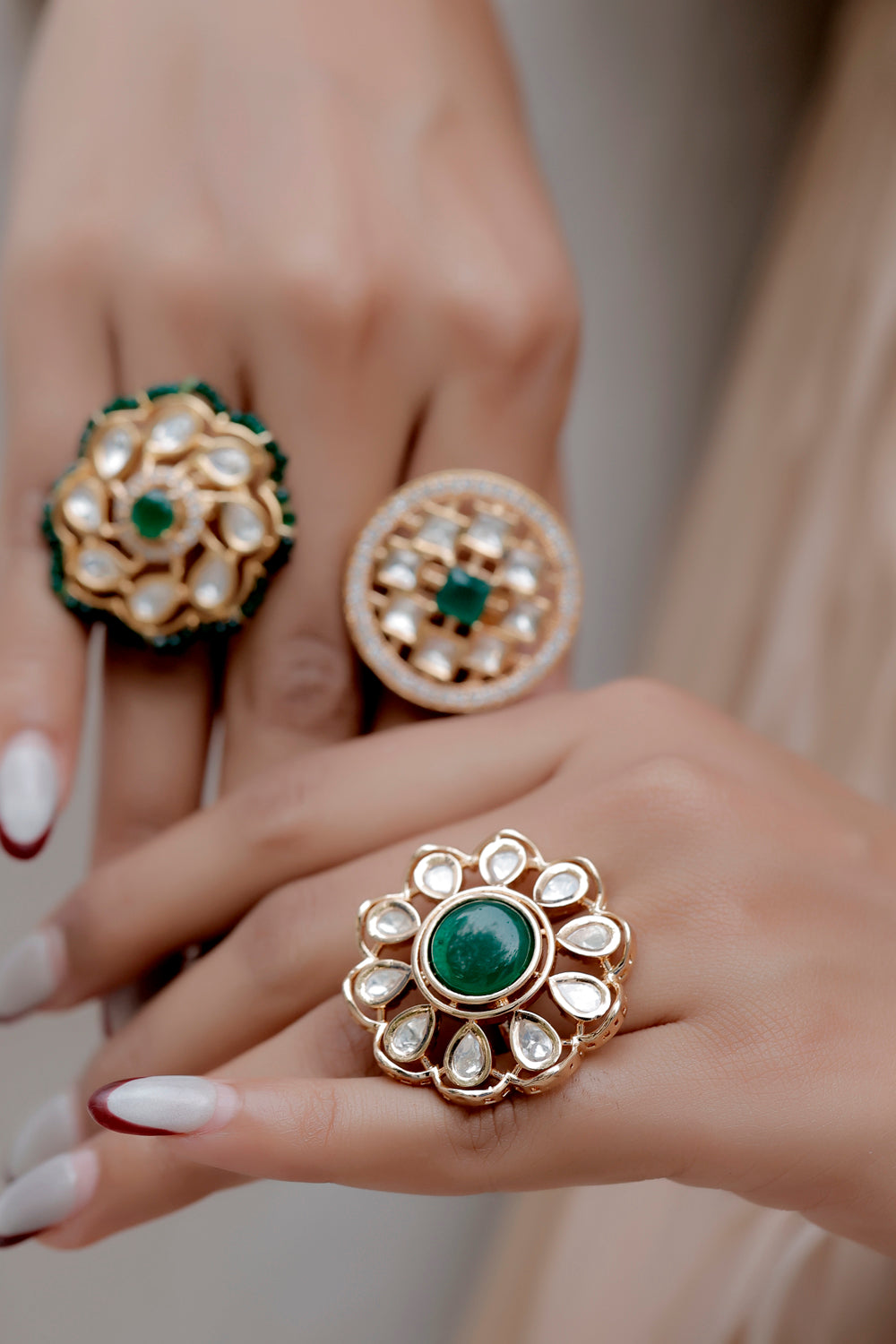 Kundan finger ring kfr230629
