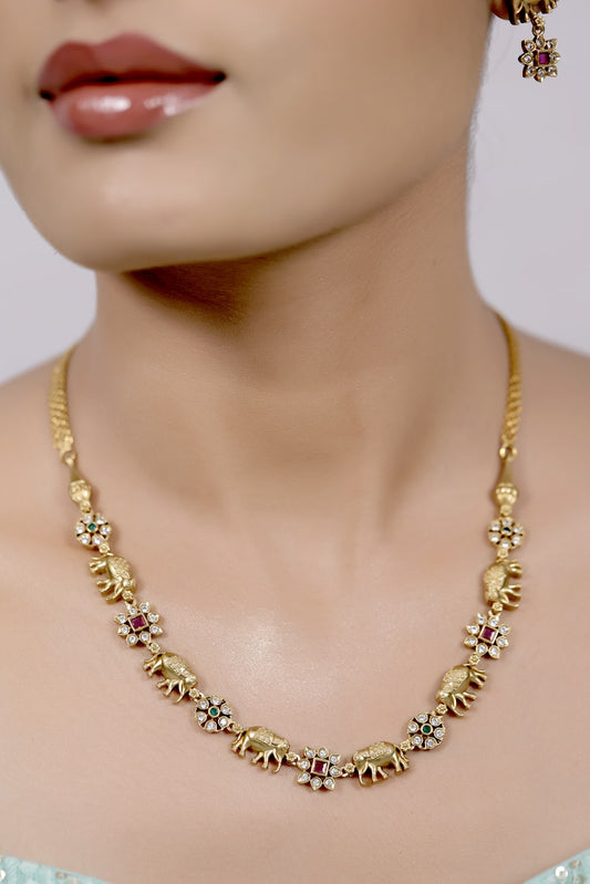 elephant necklace set