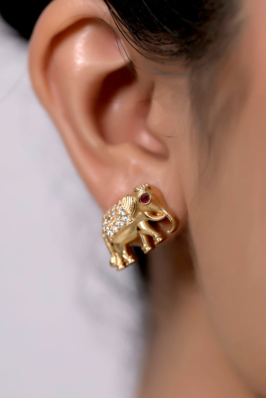 cz stone matte gold necklace set