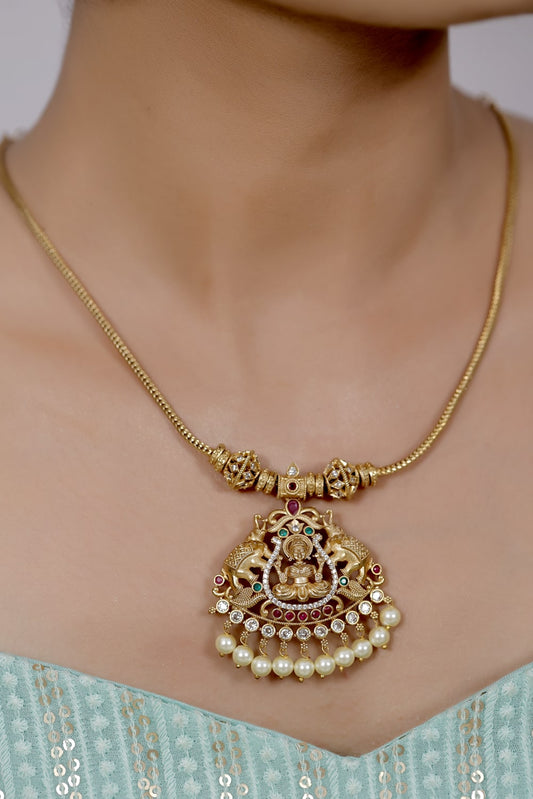 elephant goddess Lakshmi necklace set