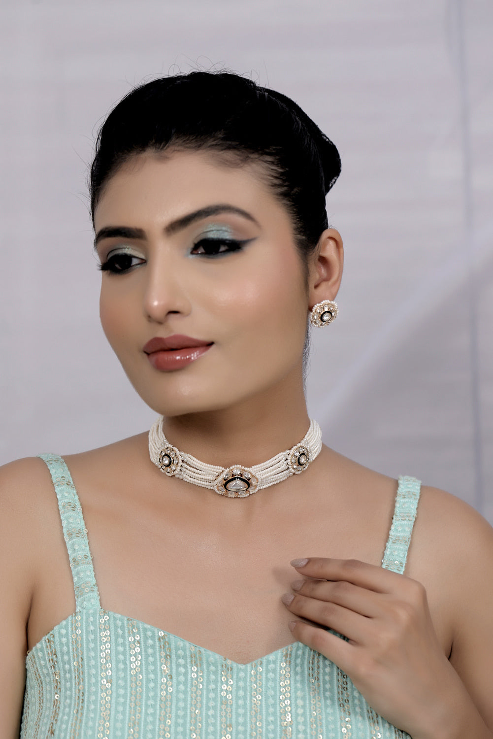 Jadau choker necklace