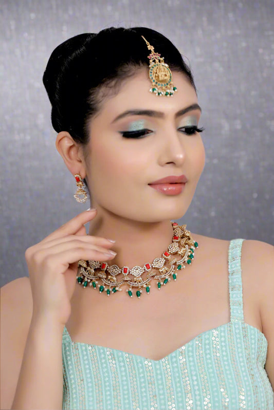 elephant cz necklace