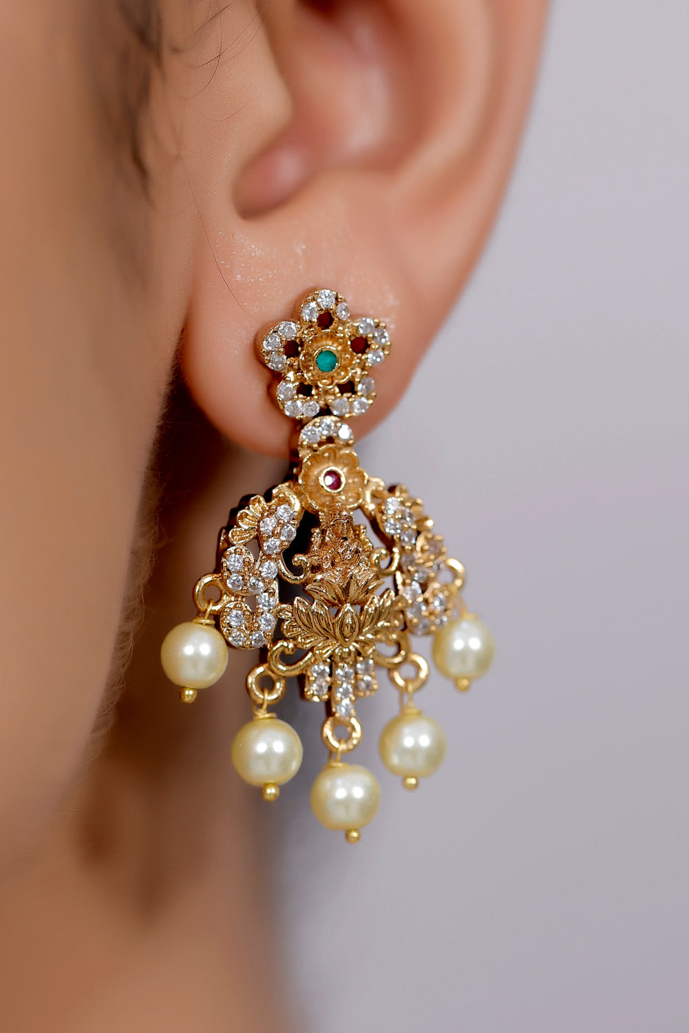 maa lakshmi necklace earrings