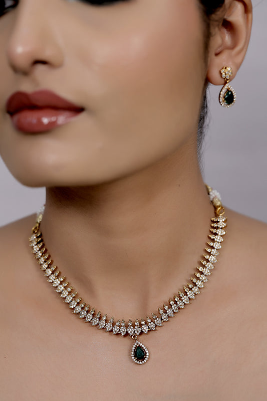 cubic zirconia necklace set