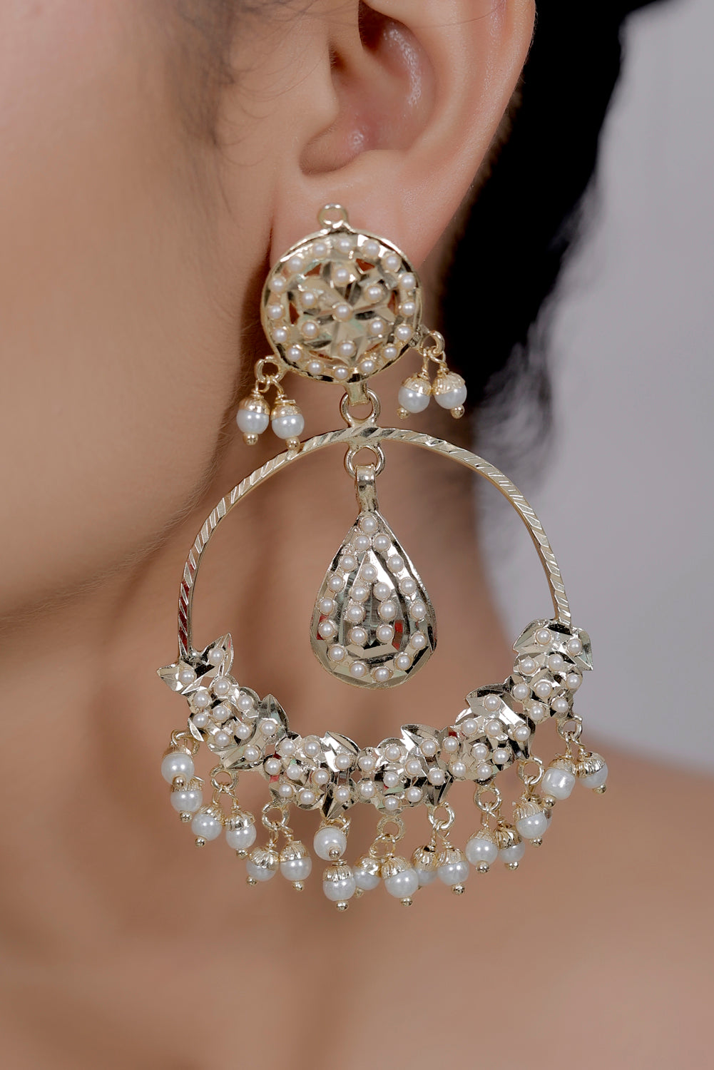 chandbali pearl jadau