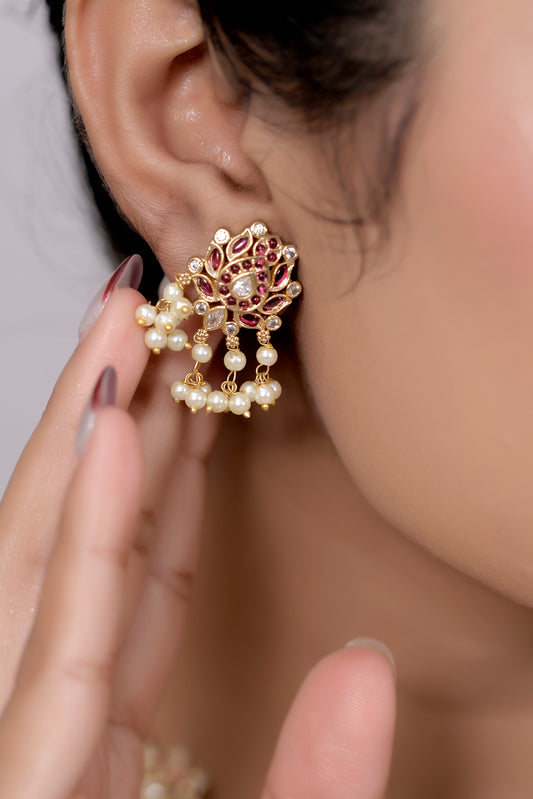 kempu stone jewellery