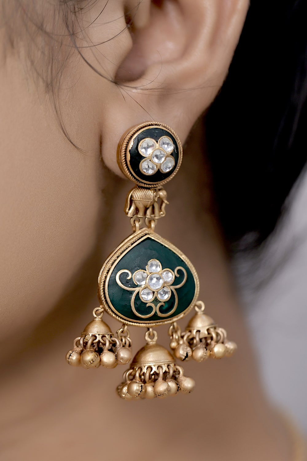 Jadau heritage inlay kundan long set klnes240483