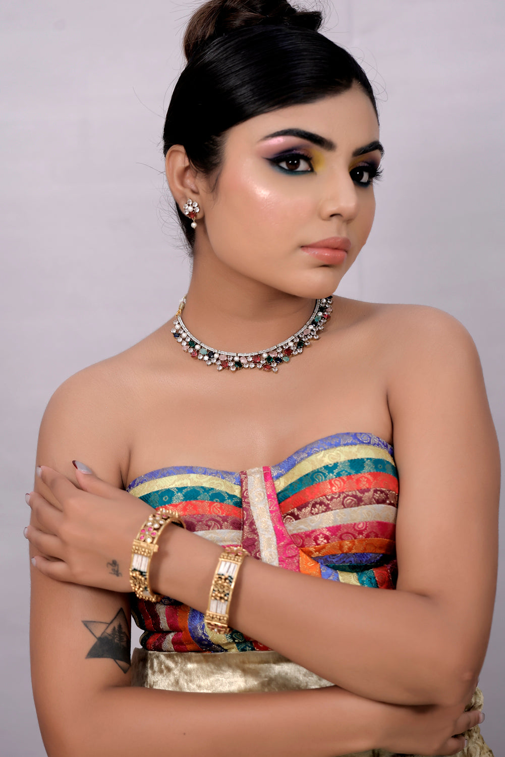 navratna cz necklace