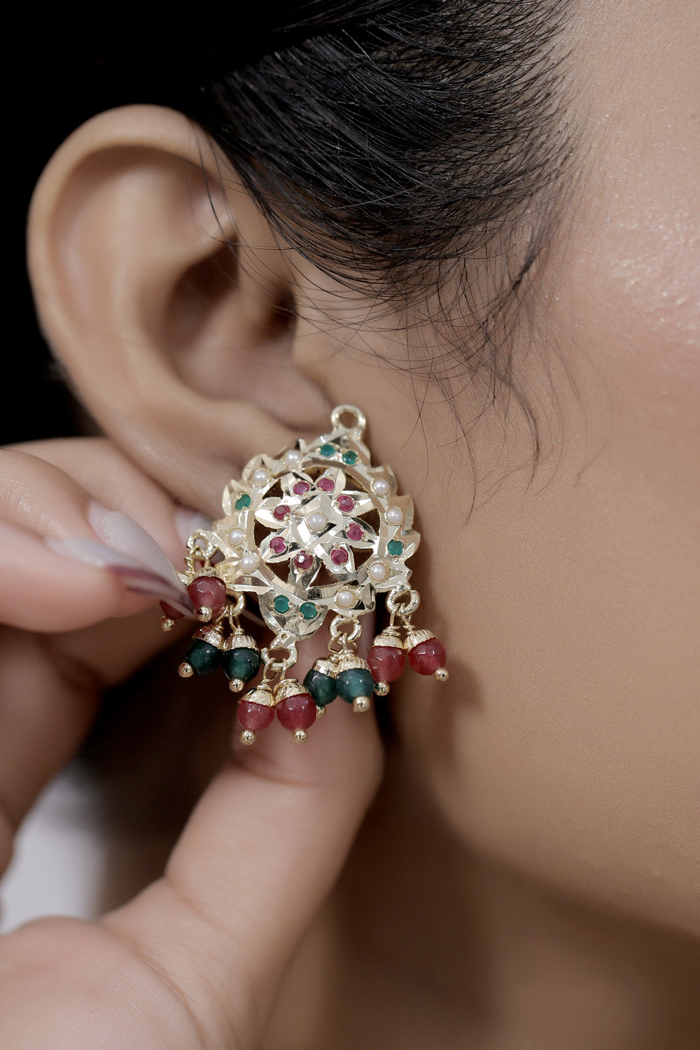 jadau kundan necklace earrings