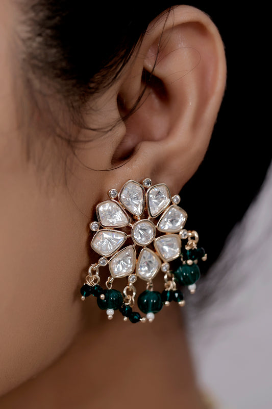 big kundan studs