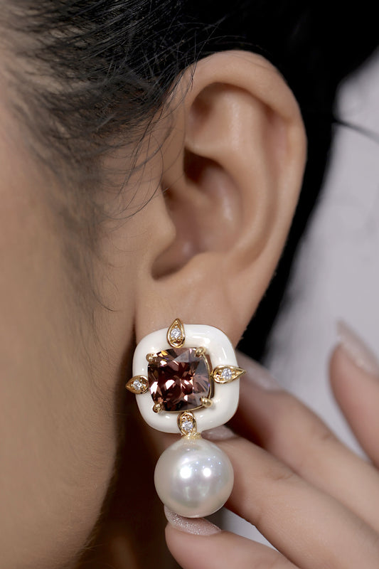 white enamel studs
