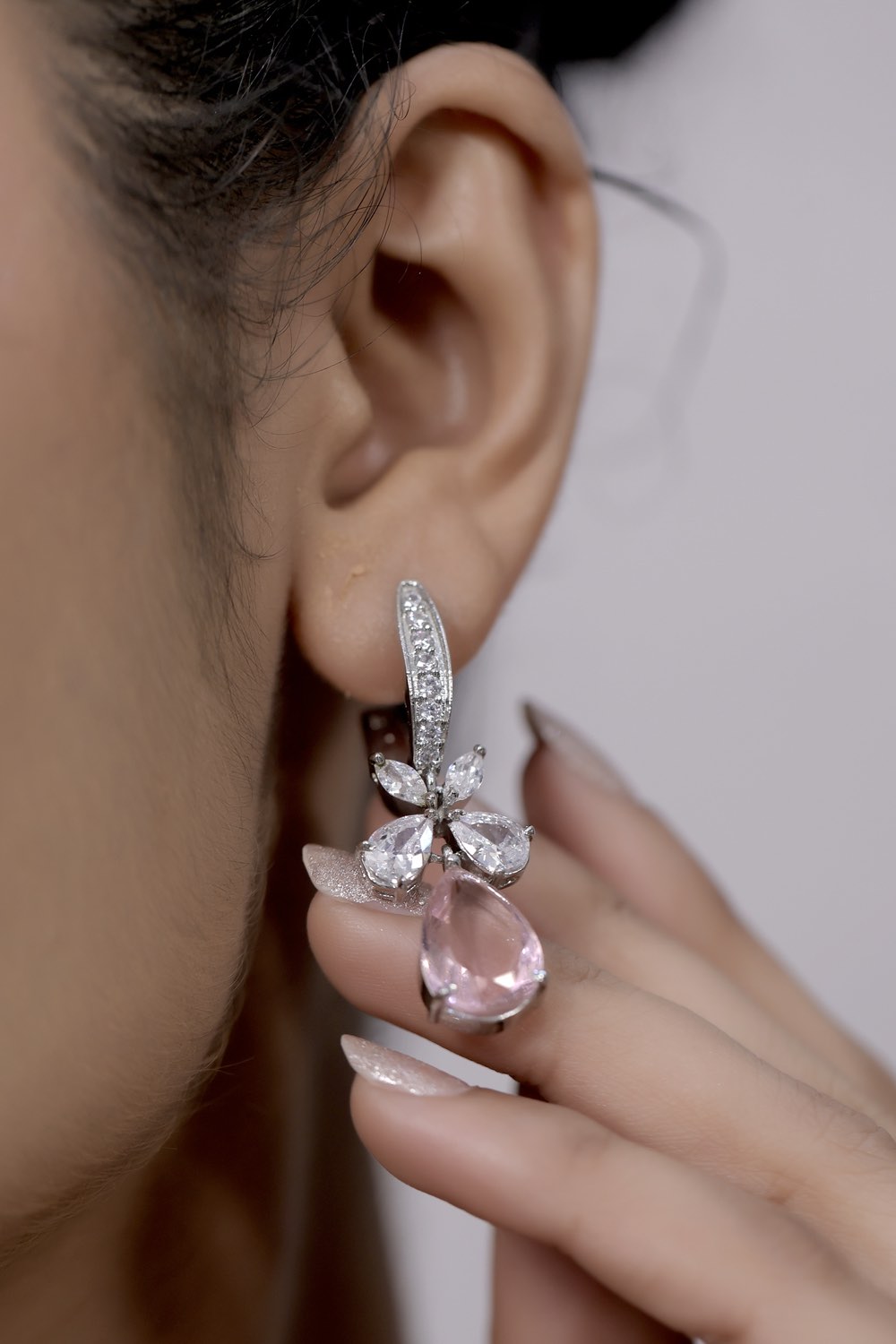 premium cz drop earrings