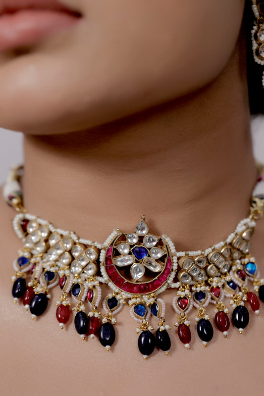 blue red jewellery