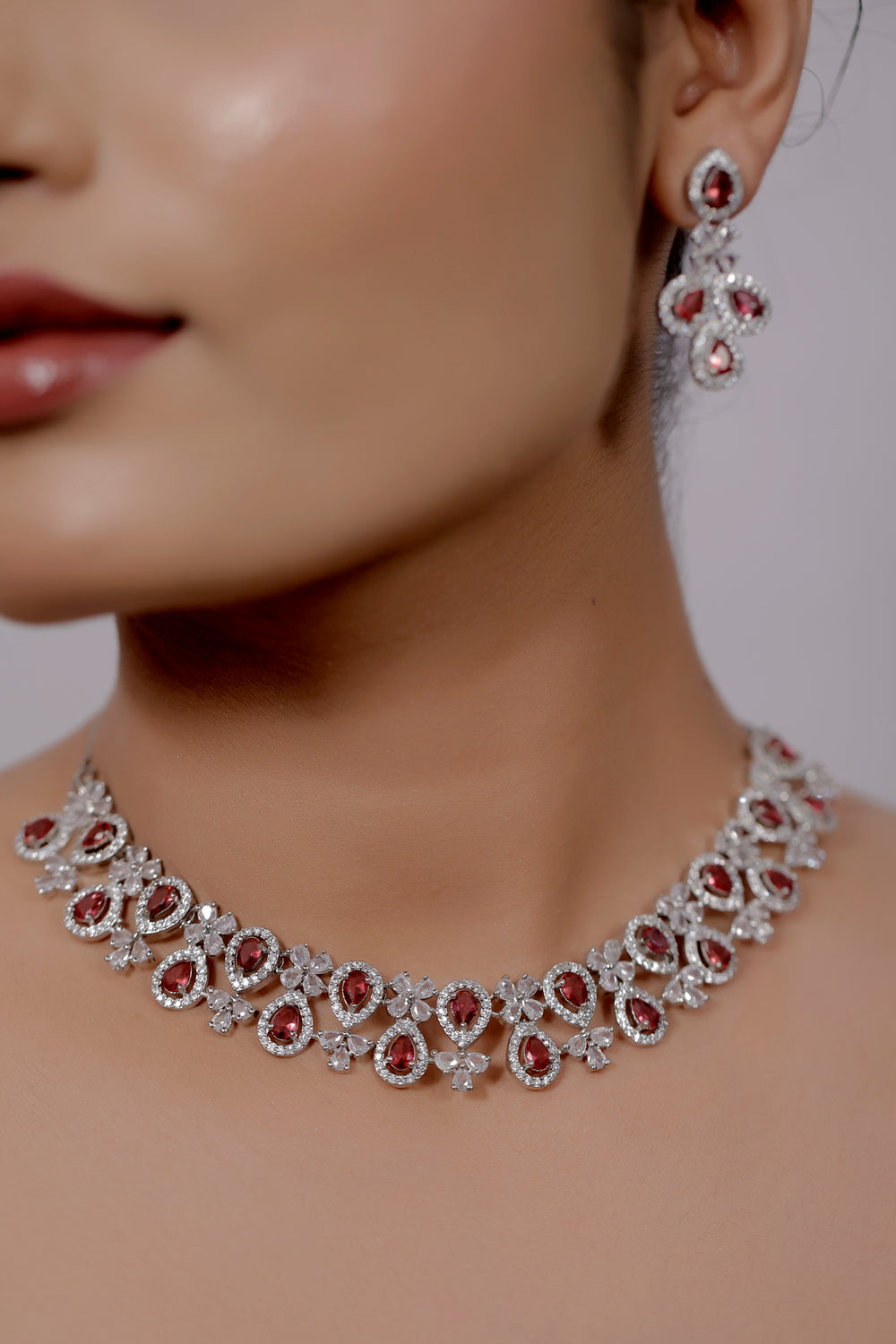 ad silver polish necklace set