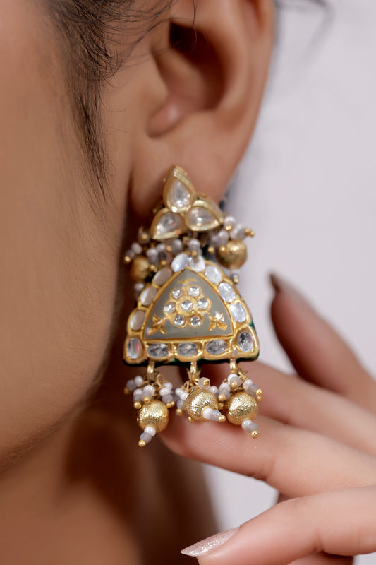 kundan choker earrings