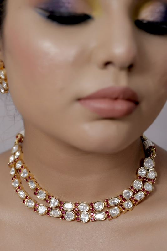moissanite kundan jewellery