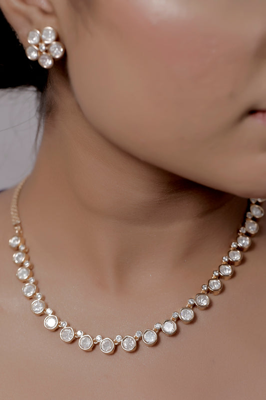 dainty indian kundan necklace