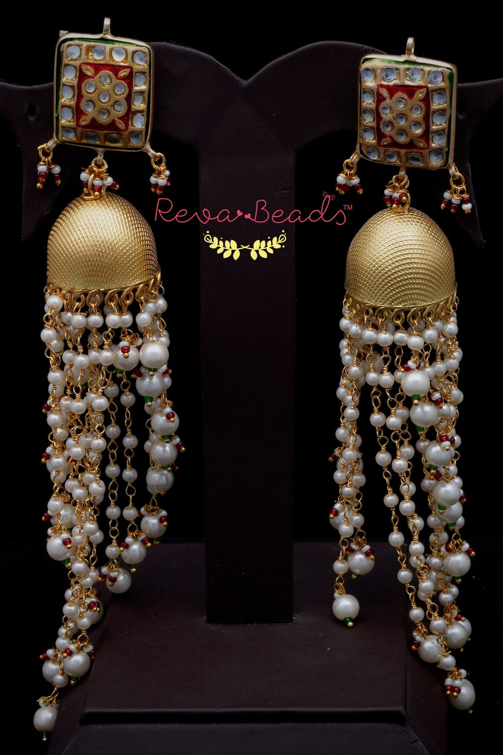 long kundan earrings