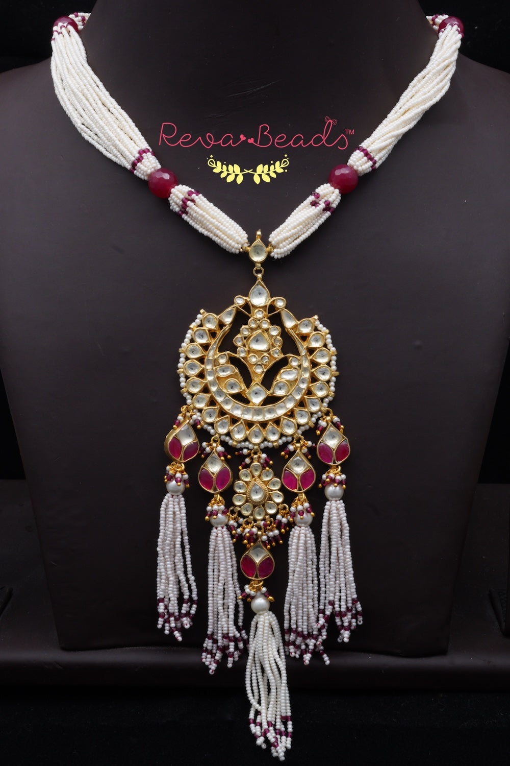 ruby white necklace